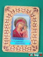 Икона «Казанской Божией матери»  из бересты